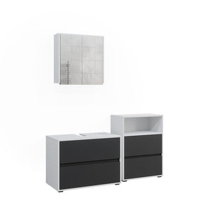 Vicco Set di mobili da bagno Bianco/antracite 3 parti