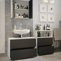 Vicco Set di mobili da bagno Bianco/antracite 3 parti
