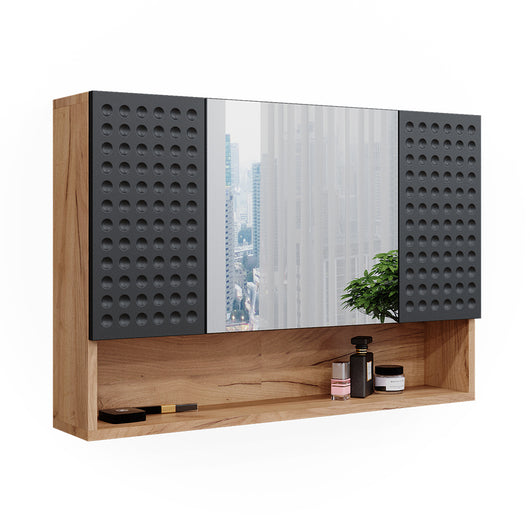 Vicco Specchio contenitore bagno Antracite puntinato 80.1 x 55 cm