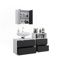 Vicco Set di mobili da bagno Bianco/antracite 3 parti