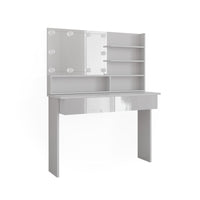 Vicco Tavolo da toeletta Bianco 120 cm con illuminazione a LED