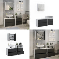 Vicco Set di mobili da bagno Bianco/antracite 3 parti