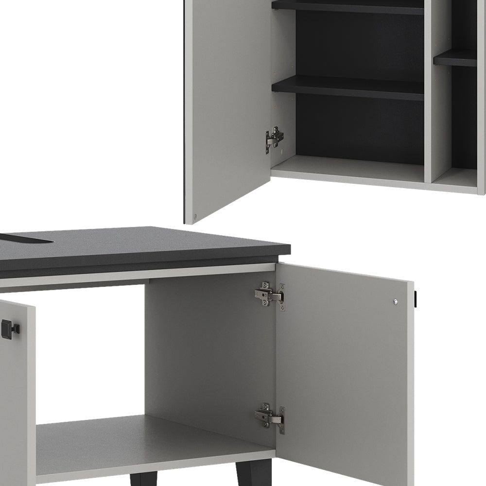 Vicco Set di mobili da bagno Grigio 2 parti