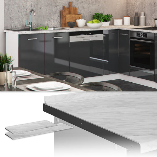 Vicco Top cucina Marmo bianco 240 cm