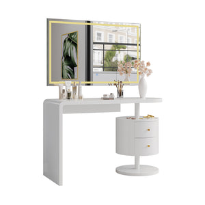 Vicco Tavolo da toeletta Bianco 120 cm con specchio a LED