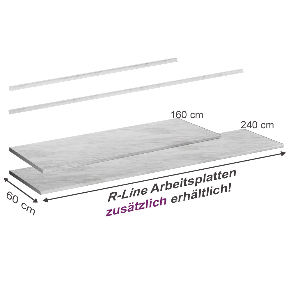 Vicco Top cucina Marmo bianco 160 cm