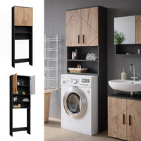 Vicco Mobiletto per lavatrice Quercia dorata/antracite 64 x 190.5 cm