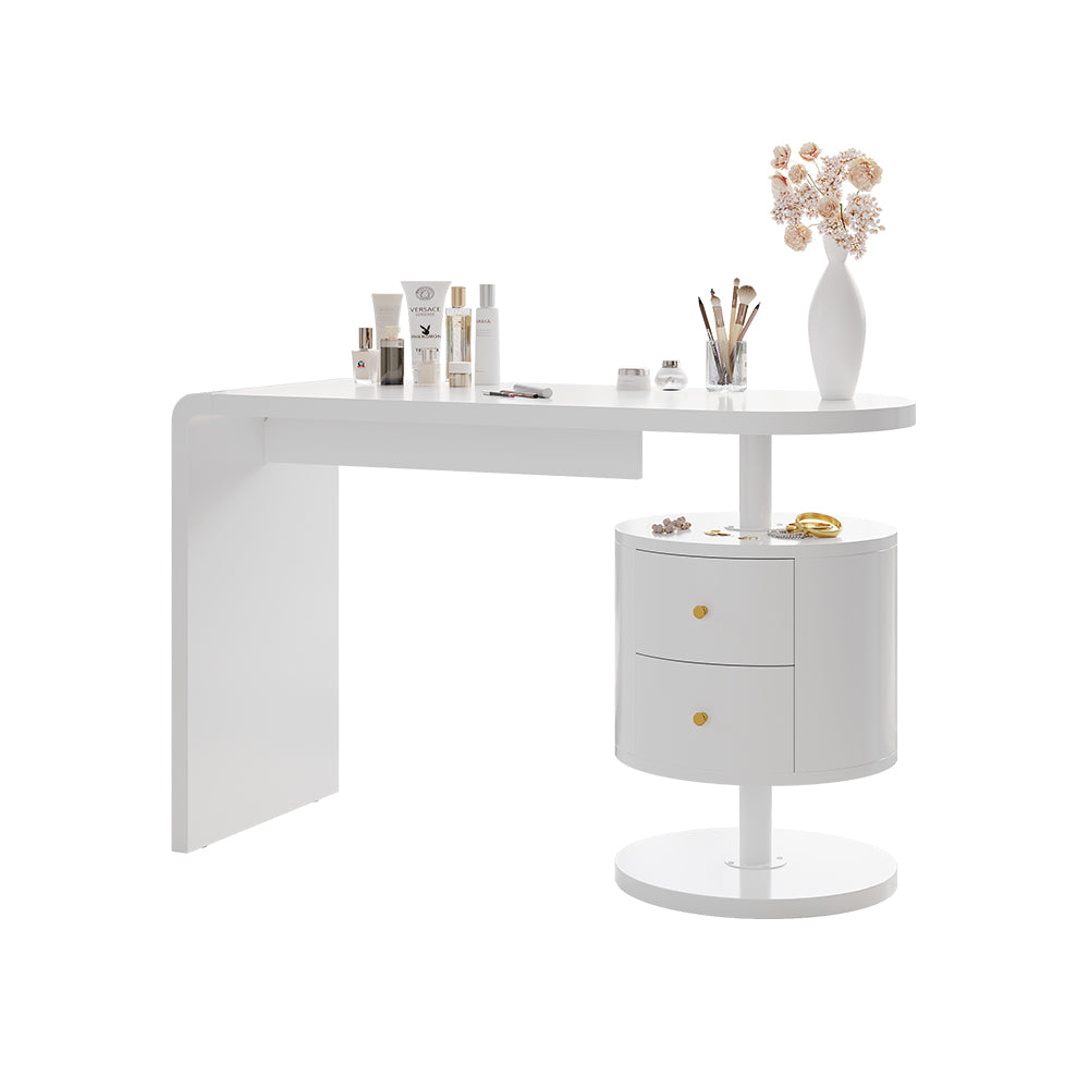 Vicco Tavolo da toeletta Bianco 120 cm con sgabello