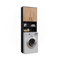 Vicco Mobiletto per lavatrice Quercia dorata/antracite 64 x 190.5 cm