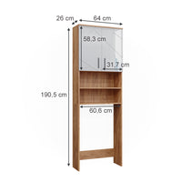 Vicco Mobiletto per lavatrice Bianco lucido/oro power oak 64 x 190.5 cm