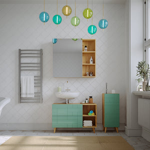 Vicco Set di mobili da bagno Verde menta 3 parti