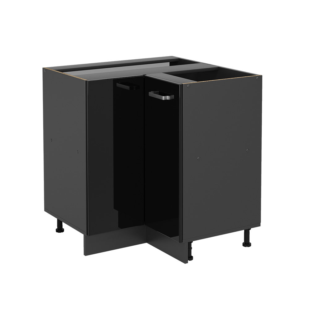 Vicco Mobile ad angolo cucina Nero lucido 75.6 cm senza piano di lavoro