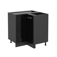 Vicco Mobile ad angolo cucina Nero lucido 75.6 cm senza piano di lavoro