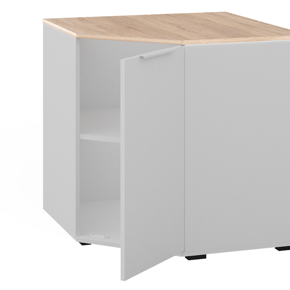 Vicco Credenza Bianco/Sonoma 77.9 x 77.9 cm con 1 porta