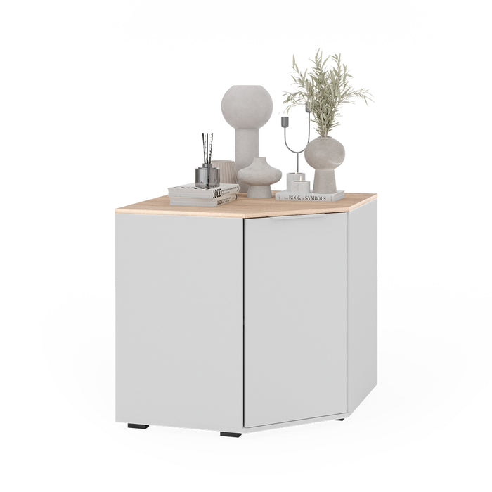 Vicco Credenza Bianco/Sonoma 77.9 x 77.9 cm con 1 porta
