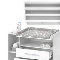 Vicco Set per cameretta Bianco 2 parti, con fasciatoio e libreria