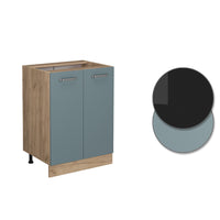 Vicco Mobiletto base cucina Grigio-blu 60 cm senza piano di lavoro