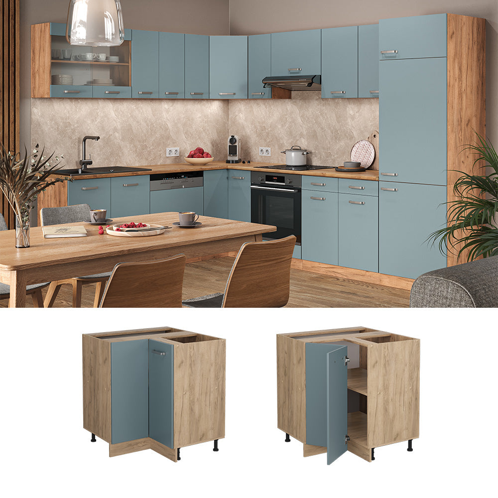 Vicco Mobile ad angolo cucina Grigio-blu 75.6 cm PL Marmo