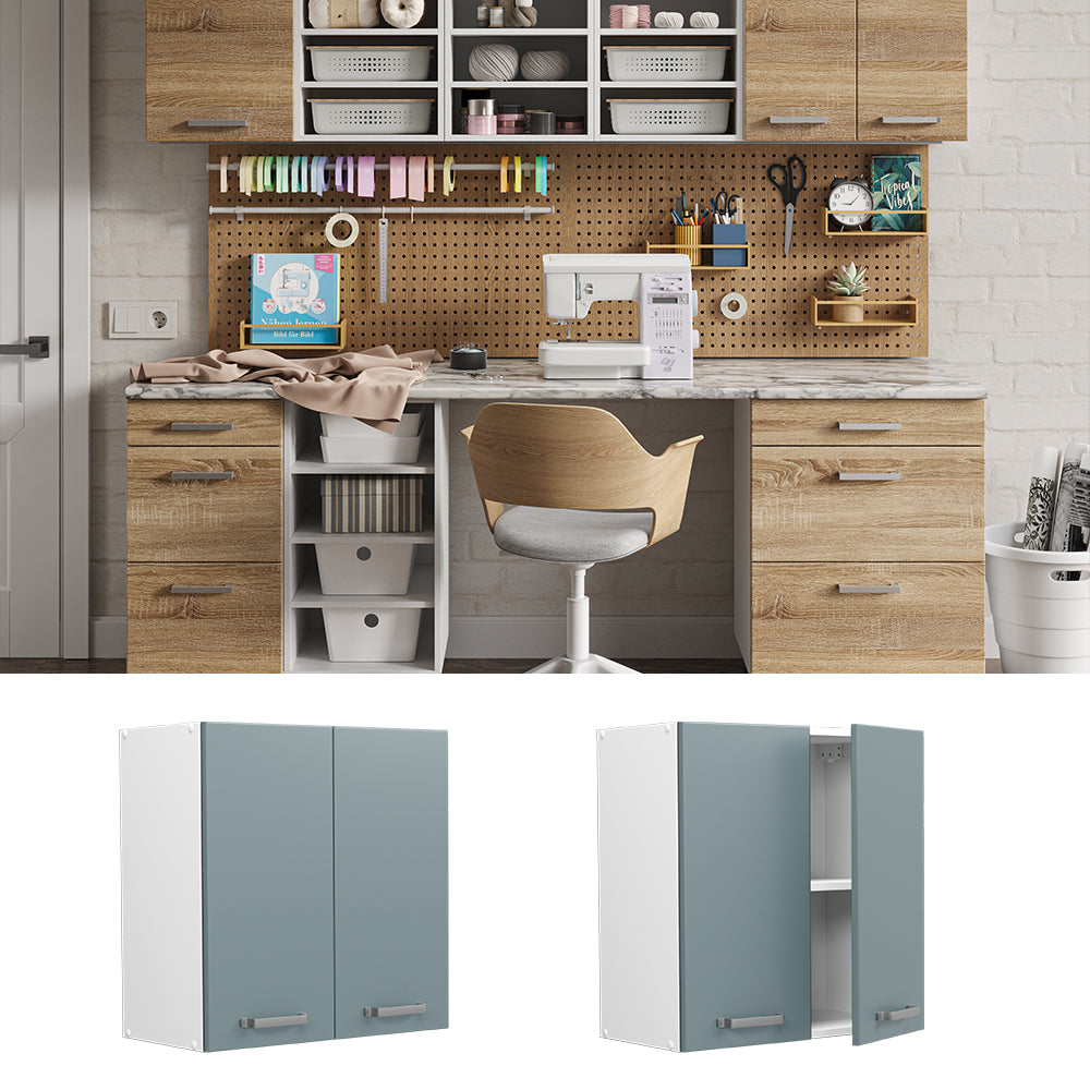 Vicco Pensile universale Grigio-blu 60 cm con porte