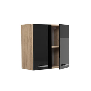 Vicco Pensile da cucina Nero lucido 60 cm