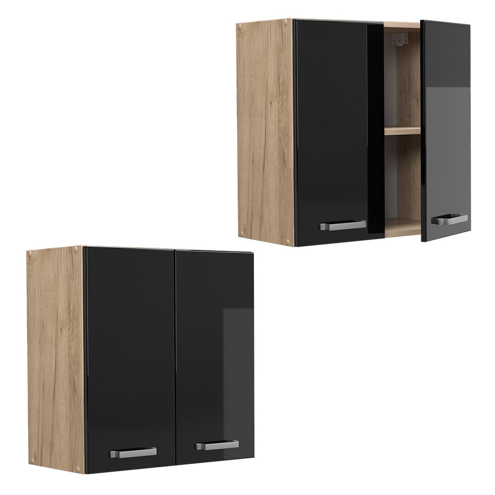 Vicco Pensile da cucina Nero lucido 60 cm