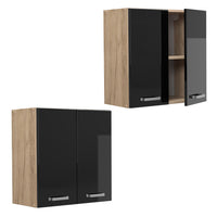 Vicco Pensile da cucina Nero lucido 60 cm