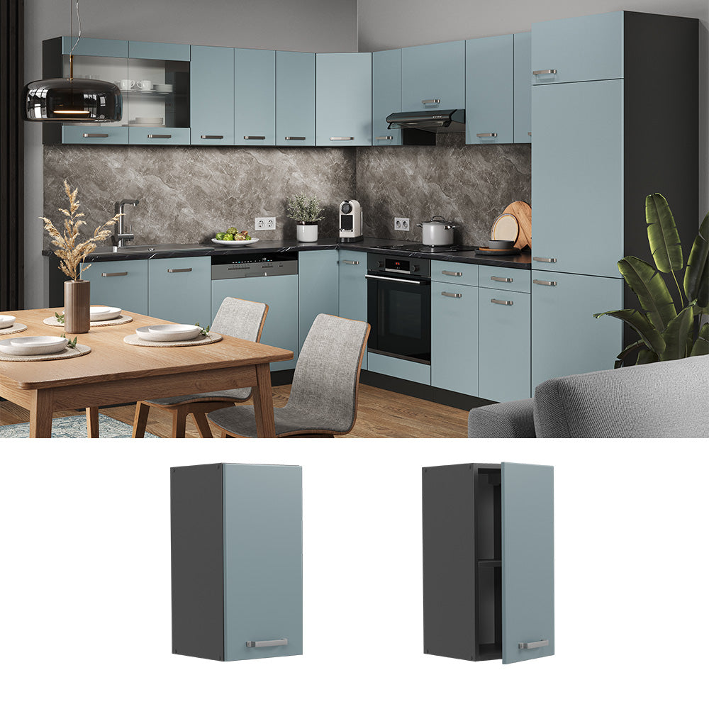 Vicco Pensile da cucina Grigio-blu 30 cm