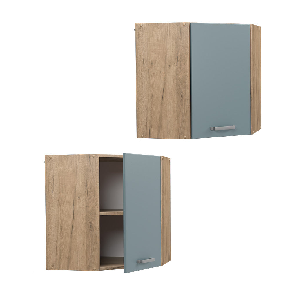 Vicco Mobile angolare da cucina Grigio-blu 57 cm