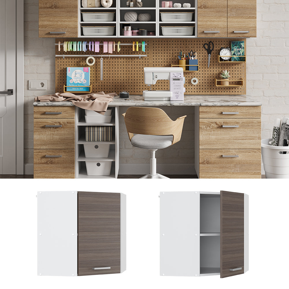 Vicco Pensile universale Grigio 57 cm Pensile ad angolo con anta