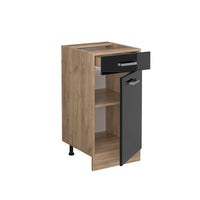 Vicco Mobiletto base per cucina Nero lucido 40 cm , PL Antracite