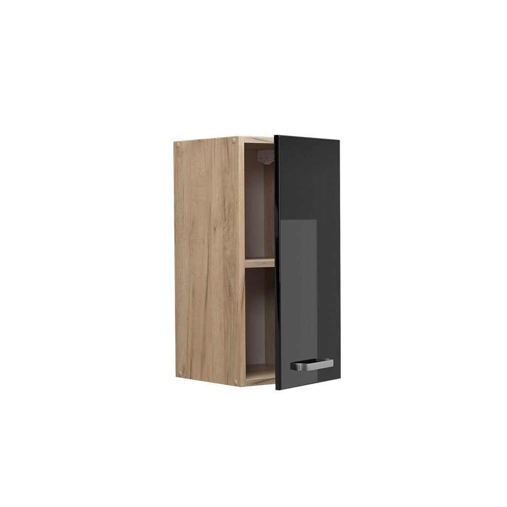 Vicco Pensile da cucina Nero lucido 30 cm