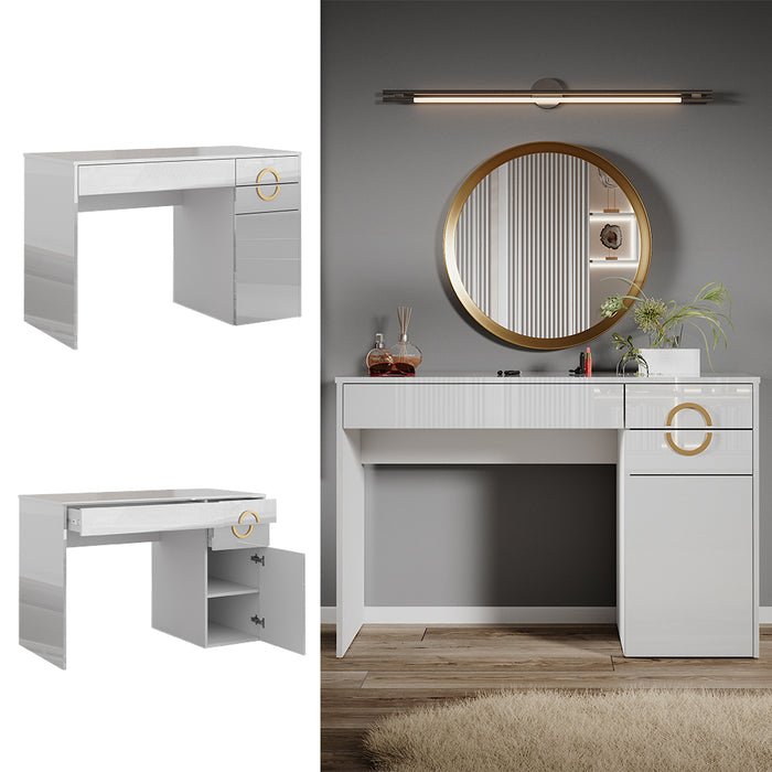 Vicco Tavolo da toeletta Bianco 115 cm con 3 cassetti