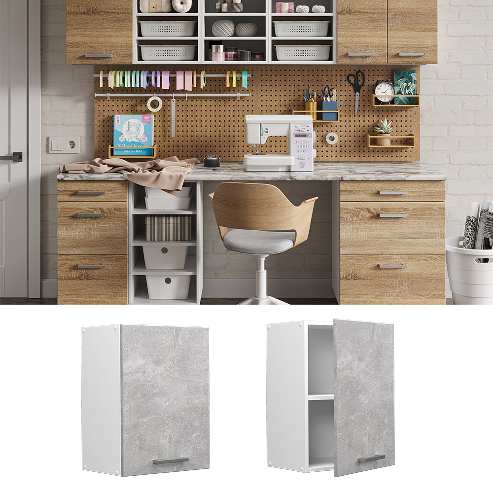 Vicco Pensile universale Calcestruzzo 45 cm con anta