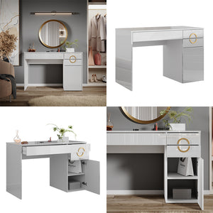 Vicco Tavolo da toeletta Bianco 115 cm con 3 cassetti