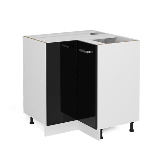 Vicco Mobile ad angolo cucina Nero lucido 75.6 cm senza piano di lavoro