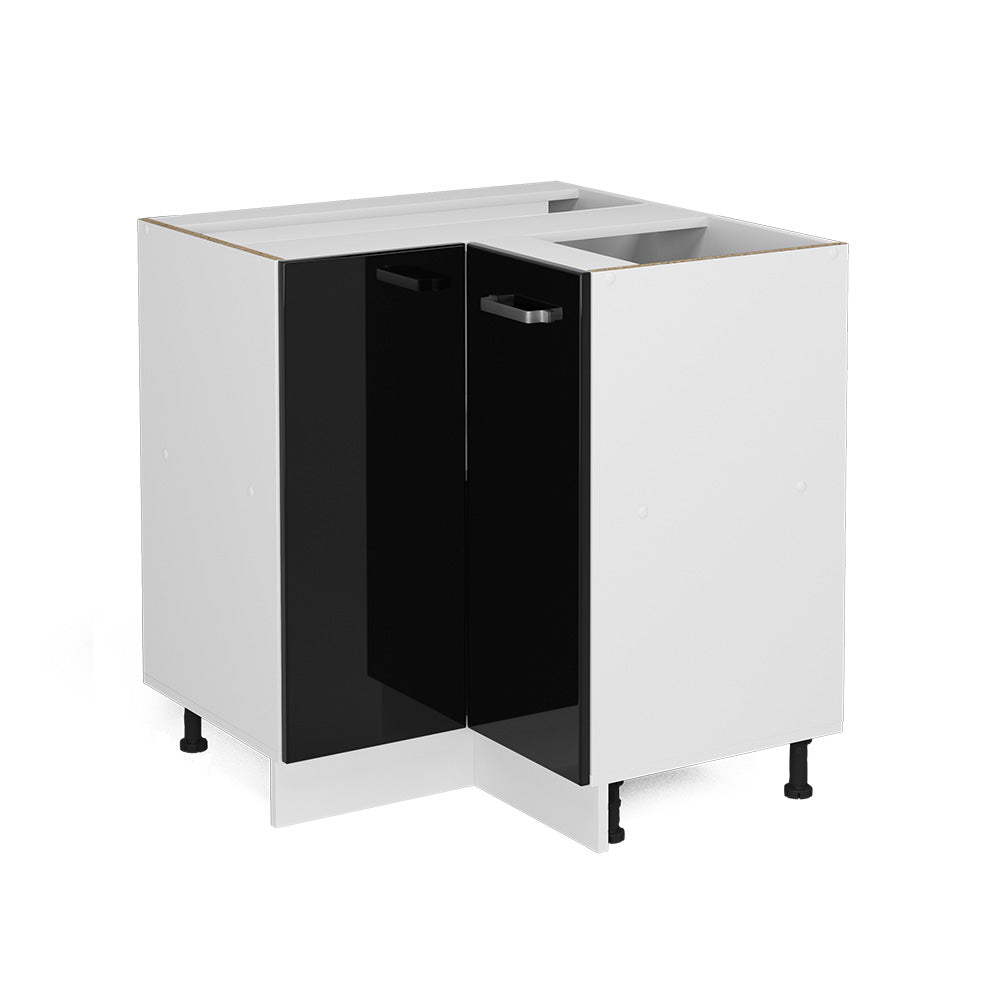 Vicco Armadio universale ad angolo Nero lucido 75.6 cm con anta, senza piano di lavoro
