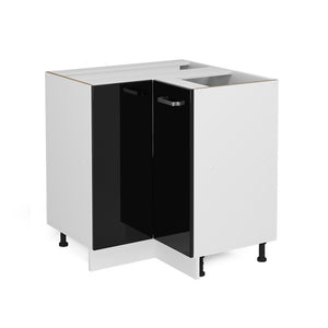 Vicco Armadio universale ad angolo Nero lucido 75.6 cm con anta, senza piano di lavoro