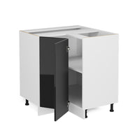 Vicco Mobile ad angolo cucina Nero lucido 75.6 cm , PL Rovere