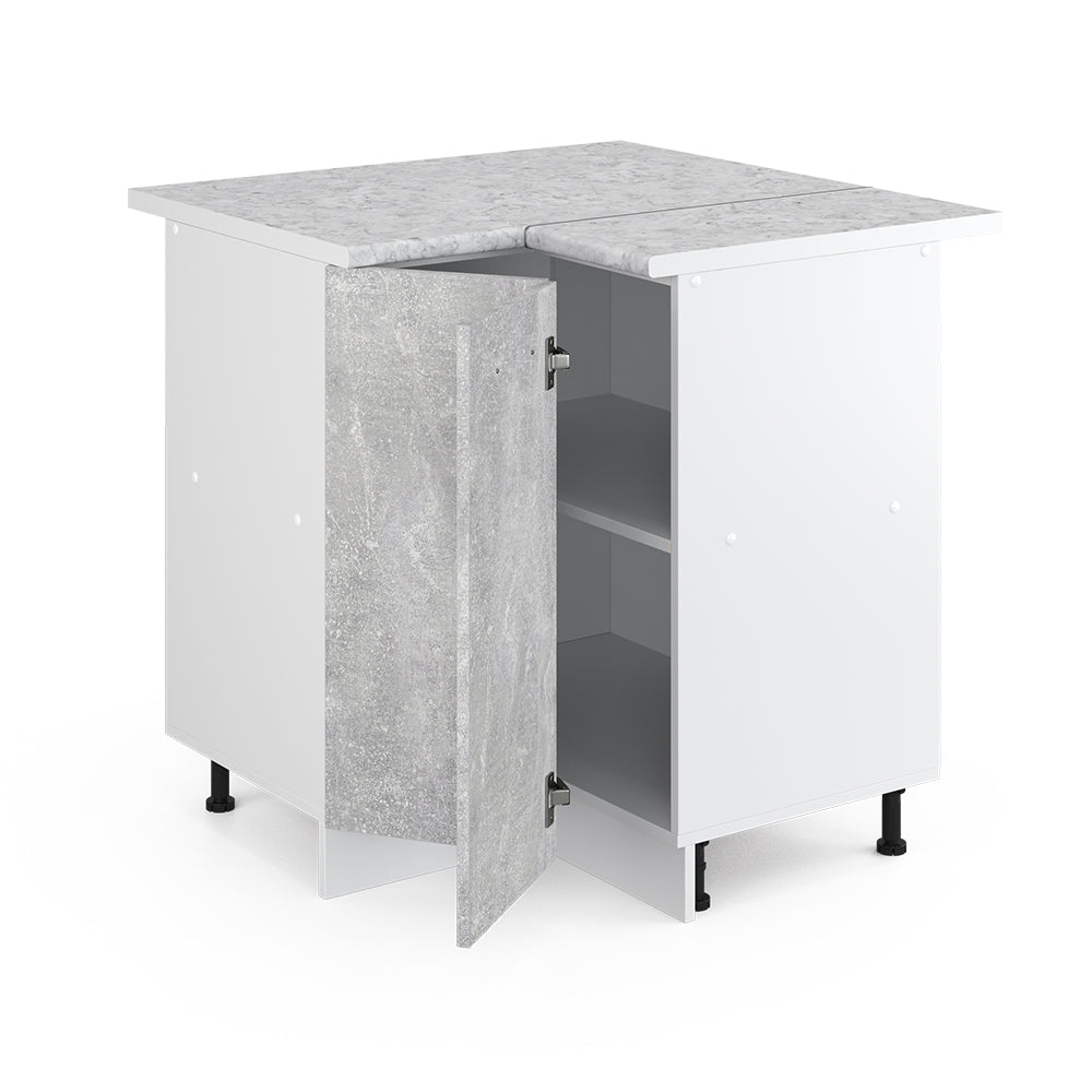Vicco Armadio universale ad angolo Calcestruzzo 75.6 cm con anta, con piano di lavoro