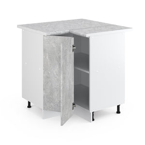 Vicco Armadio universale ad angolo Calcestruzzo 75.6 cm con anta, con piano di lavoro