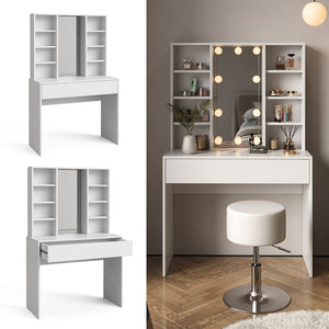 Vicco Tavolo da toeletta Bianco 93 cm con specchio