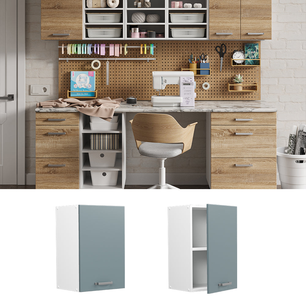 Vicco Pensile universale Grigio-blu 40 cm con ripiani aperti