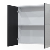 Vicco Specchio contenitore bagno Bianco/antracite 60 x 58 cm con due porte a specchio