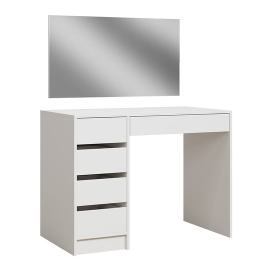 Vicco Tavolo da toeletta Bianco 100 cm con 5 cassetti