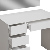 Vicco Tavolo da toeletta Bianco 100 cm con 5 cassetti