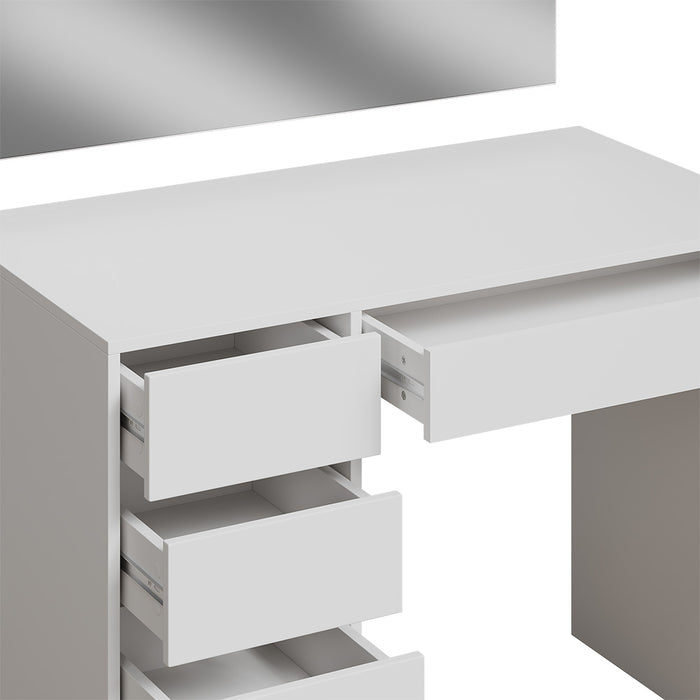 Vicco Tavolo da toeletta Bianco 100 cm con 5 cassetti