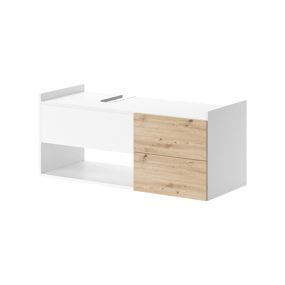 Vicco Mobile sottolavabo per bagno Bianco 105 x 45 cm con 2 cassetti