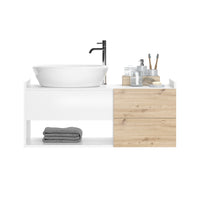 Vicco Mobile sottolavabo per bagno Bianco 105 x 45 cm con 2 cassetti