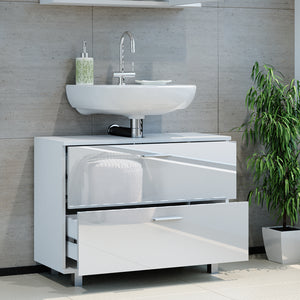 Vicco Mobile sottolavabo per bagno Bianco lucido 33 x 60.8 cm