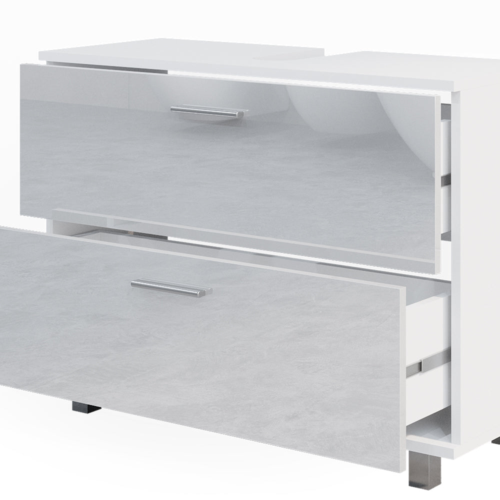 Vicco Mobile sottolavabo per bagno Bianco lucido 33 x 60.8 cm